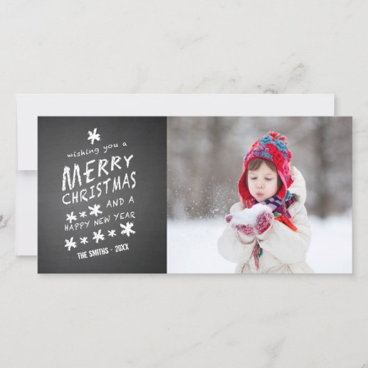 TABLEAU DE CHALKBOARD MERRY CHRISTMAS | CARTE PHOT (Devant)