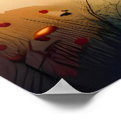 tableau de cheval course coloré illuminé la nuit d (Coin)