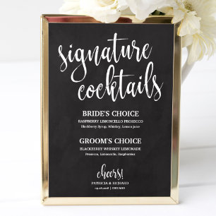 Tableau de cocktails signature mariage