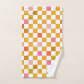 Tableau de contrôle moderne Jaune À damiers Motif (Serviette à main)