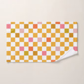 Tableau de contrôle moderne Jaune À damiers Motif (Serviette à main)