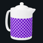 Tableau de contrôle Purple Combination par Shirley<br><div class="desc">Teapot en damier à combinaison violette. Copyright © Shirley Taylor. Tous Droits Réservés.</div>