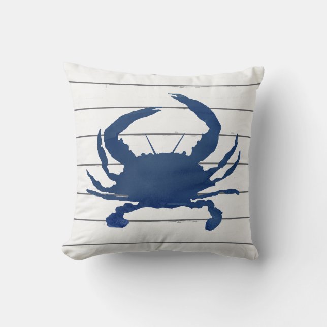 Tableau de crabe bleu marine Coussin de plage Silh (Recto)