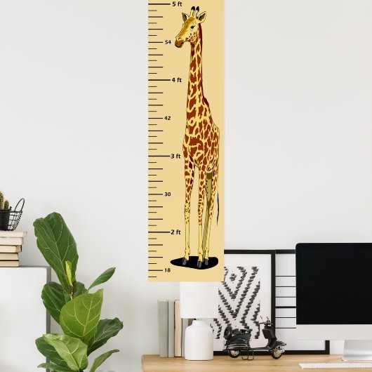 Tableau de croissance de la girafe à long cou Ajou (Bureau à domicile)