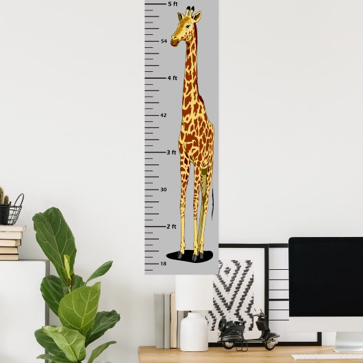 Tableau de croissance de la girafe à long cou Ajou (Bureau à domicile)