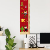 Tableau de croissance pour enfants - Cowboy (Bureau à domicile)