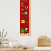 Tableau de croissance pour enfants - Cowboy (Cuisine)