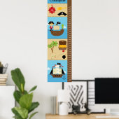 Tableau de croissance pour enfants - Pirates (Bureau à domicile)