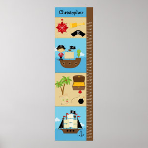 Tableau de croissance pour enfants - Pirates