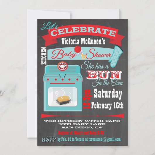 Tableau de cuisson "Bun in the four" Invitations B (Devant)