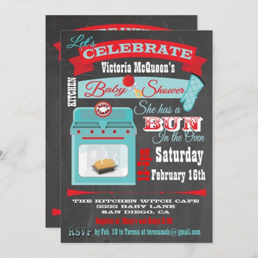 Tableau de cuisson "Bun in the four" Invitations B (Devant / Derrière)