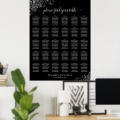 Tableau de disposition de mariage à 30 tables noir (Bureau à domicile)