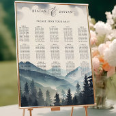 Tableau de disposition de mariage à Watercolor Pin