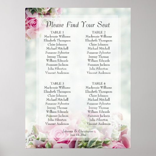Tableau de disposition de mariage floral de printe (Devant)