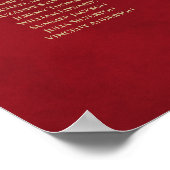 Tableau de disposition de mariage Rouge cramoisi & (Coin)
