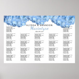 Tableau de disposition de réception de mariage flo