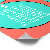 Tableau de disposition de table de mariage Corail (Coin)
