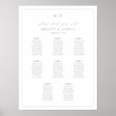 Tableau de disposition des places Monogramme 8 tab (Devant)