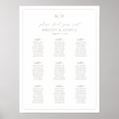 Tableau de disposition des places pour 9 tables av (Devant)