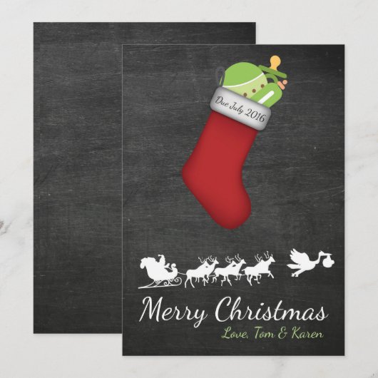 Tableau de faire-part de grossesse de carte de (Devant / Derrière)