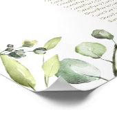 Tableau de Fête des mariées Eucalyptus vert (Coin)