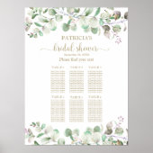 Tableau de Fête des mariées Eucalyptus vert (Devant)