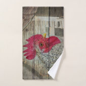 Tableau de la grange de poulet rustique Rooster (Serviette à main)