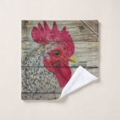 Tableau de la grange de poulet rustique Rooster (Gant de toilette)