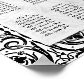 Tableau de la réception, Damas noir blanc (Coin)