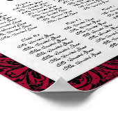 Tableau de la réception, Damas noir blanc (Coin)