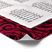 Tableau de la réception, Damas noir blanc (Coin)