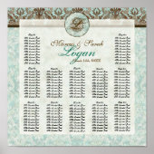 Tableau de la réception Fleur di Lys Damask Tablea (Devant)