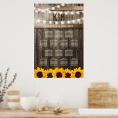 Tableau de la table de Mariage de tournesol rustiq (Cuisine)