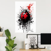 Tableau de Ladybug d'encre (Bureau à domicile)