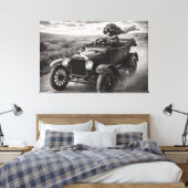 Tableau de luxe de Cockapoo - Toile de style vinta (Insitu(Chambre))