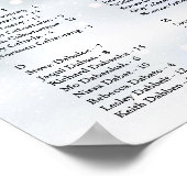 Tableau de mariage 200 noms Flocons de neige d'hiv (Coin)