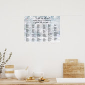 Tableau de mariage 200 noms Flocons de neige d'hiv (Cuisine)