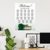 Tableau de mariage à 19 tables Rose Vert Émeraude (Bureau à domicile)