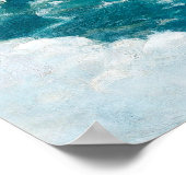 Tableau de mariage à l'aquarelle avec vagues océan (Coin)