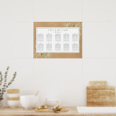 Tableau de mariage à l'aquarelle avec verdure rust (Cuisine)