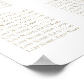 Tableau de Mariage à Monogramme en Or Blanc Modern (Coin)