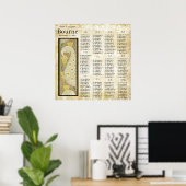 Tableau de mariage Art Déco Paon (Bureau à domicile)