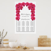 Tableau de Mariage aux Roses Roses Rustiques Rose (Cuisine)