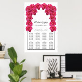 Tableau de Mariage aux Roses Roses Rustiques Rose (Bureau à domicile)