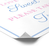 Tableau de mariage / Baby Shower Faveurs Rose Bleu (Coin)