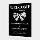 Tableau de mariage classique en noir et blanc (Angle)