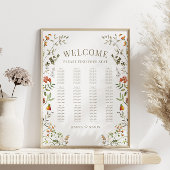 Tableau de Mariage de automne orange d'automne