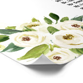 Tableau de Mariage Fleurs Blanches Charmant (Coin)