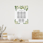 Tableau de Mariage Fleurs Blanches Charmant (Cuisine)