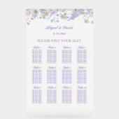 Tableau de mariage fleurs de lilas en acrylique (Recto)